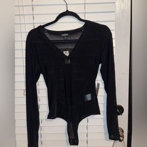 Express Shear V-neck Bodysuit